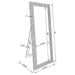 Mckay 24 x 63 Inch Acrylic Frame Standing Mirror Smokey Grey - Walo Furniture 