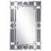 Jackie 32 x 47 Inch Acrylic Crystal Frame Wall Mirror Silver - Walo Furniture 