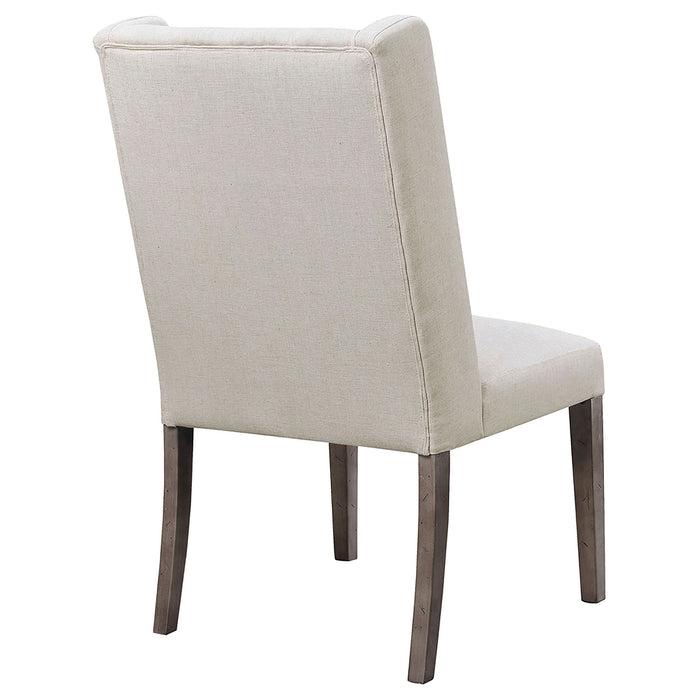 Bexley Fabric Upholstered Dining Side Chair Beige (Set of 2) - Walo Furniture 