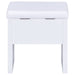 Harvey Vanity Set with Lift-Top Stool White - Walo Furniture 