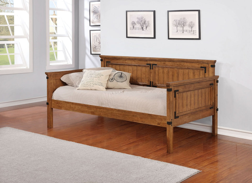 Oakdale Wood Twin Daybed Rustic Honey - Walo Furniture 