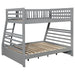 Ashton 2-drawer Wood Twin Over Full Bunk Bed Grey - Walo Furniture 