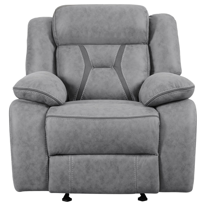 Higgins 3-piece Upholstered Motion Reclining Sofa Set Grey - Walo Furniture 