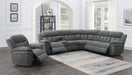 Bahrain 6-piece Modular Power Reclining Sectional Charcoal - Walo Furniture 