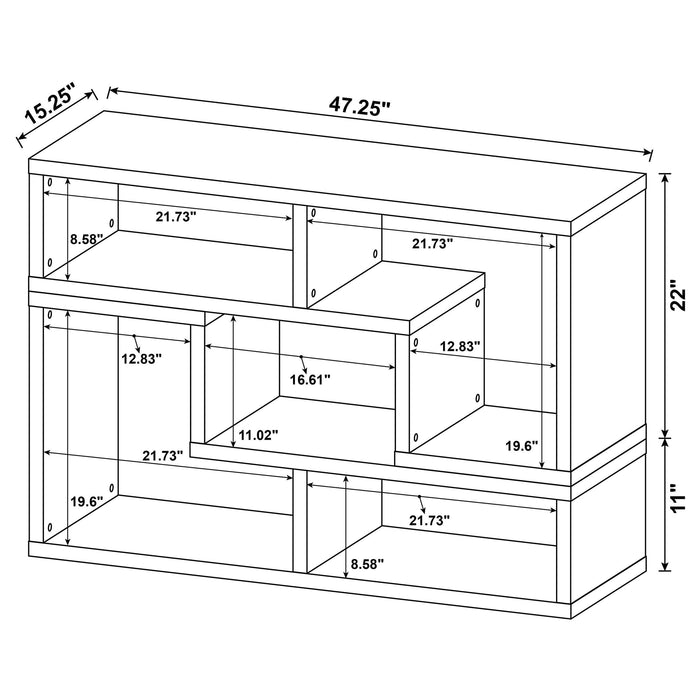 Velma Multipurpose TV Stand and Bookshelf White - Walo Furniture 