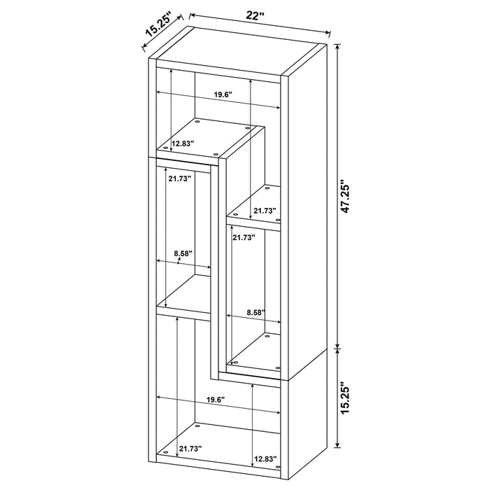 Velma Multipurpose TV Stand and Bookshelf White - Walo Furniture 