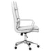 Ximena Upholstered Adjustable High Back Office Chair White - Walo Furniture 