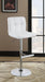 Lenny Upholstered Adjustable Bar Stool White (Set of 2) - Walo Furniture 