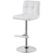 Lenny Upholstered Adjustable Bar Stool White (Set of 2) - Walo Furniture 