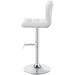 Lenny Upholstered Adjustable Bar Stool White (Set of 2) - Walo Furniture 