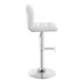 Lenny Upholstered Adjustable Bar Stool White (Set of 2) - Walo Furniture 