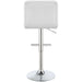 Lenny Upholstered Adjustable Bar Stool White (Set of 2) - Walo Furniture 