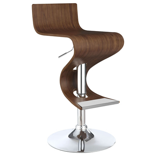 Covina Adjustable Bar Stool Walnut and Chrome - Walo Furniture 