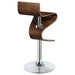 Covina Adjustable Bar Stool Walnut and Chrome - Walo Furniture 