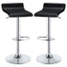 Bidwell Upholstered Adjustable Bar Stool Black (Set of 2) - Walo Furniture 