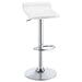 Bidwell Upholstered Adjustable Bar Stool White (Set of 2) - Walo Furniture 