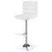 Bianca Upholstered Adjustable Bar Stool White (Set of 2) - Walo Furniture 