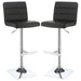 Bianca Upholstered Adjustable Bar Stool Black (Set of 2) - Walo Furniture 