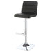 Bianca Upholstered Adjustable Bar Stool Black (Set of 2) - Walo Furniture 