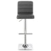 Bianca Upholstered Adjustable Bar Stool Grey (Set of 2) - Walo Furniture 