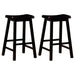 Durant Wood Backless Bar Stool Black (Set of 2) - Walo Furniture 