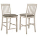 Sarasota Wood Counter Chair Rustic Cream (Set of 2) - Walo Furniture 