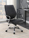 Chase Upholstered Adjustable Home Office Desk Chair Black - Walo Furniture 