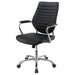 Chase Upholstered Adjustable Home Office Desk Chair Black - Walo Furniture 