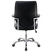 Chase Upholstered Adjustable Home Office Desk Chair Black - Walo Furniture 