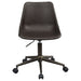 Carnell Upholstered Adjustable Home Office Desk Chair Brown - Walo Furniture 