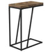 Sergio Engineered Wood C-Shaped Side Table Rustic Tobacco - Walo Furniture 