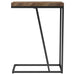 Sergio Engineered Wood C-Shaped Side Table Rustic Tobacco - Walo Furniture 