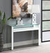 Edna Mirrored Acrylic Console Table LED Lighting Silver - Walo Furniture 