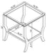 Saide Square Glass Top Side End Table Chrome - Walo Furniture 