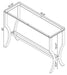 Saide Rectangular Glass Top Entryway Console Table Chrome - Walo Furniture 