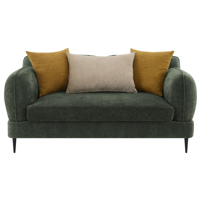 Jade 2-piece Chenille Upholstered Sofa Set Green