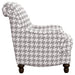 Glenn Upholstered English Arm Accent Chair Grey - Walo Furniture 