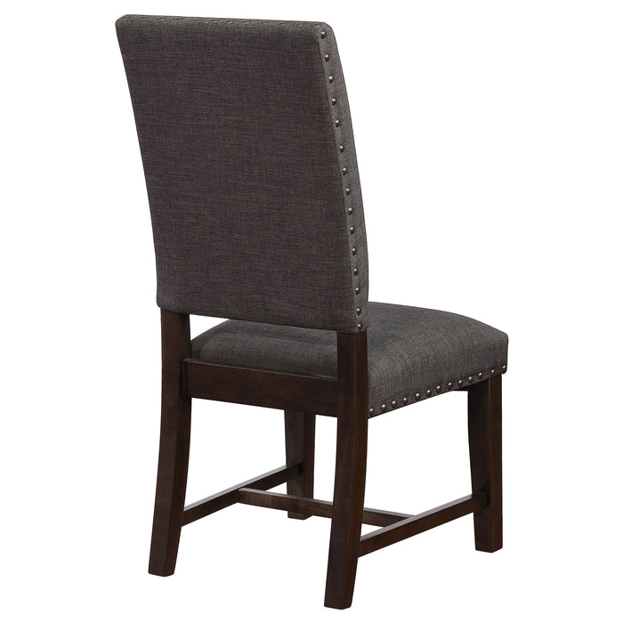 Twain Upholstered Dining Side Chair Warm Grey (Set of 2) - Walo Furniture 