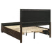 Kauffman Wood Eastern King Storage Panel Bed Dark Cocoa - Walo Furniture 