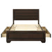 Kauffman Wood Eastern King Storage Panel Bed Dark Cocoa - Walo Furniture 