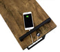 Maxwell C-shaped Side Table USB Charging Rustic Nutmeg - Walo Furniture 