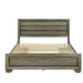 Kauffman Wood Eastern King Storage Panel Bed Washed Taupe - Walo Furniture 