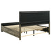 Kauffman Wood Eastern King Storage Panel Bed Washed Taupe - Walo Furniture 