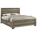 Kauffman Wood California King Storage Panel Bed Washed Taupe - Walo Furniture 