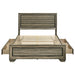 Kauffman Wood Queen Storage Panel Bed Washed Taupe - Walo Furniture 