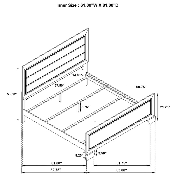 Kauffman Wood Queen Panel Bed Washed Taupe - Walo Furniture 