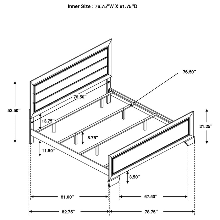 Kauffman Wood Eastern King Panel Bed Dark Cocoa - Walo Furniture 