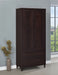 Wadeline 2-door Tall Accent Storage Cabinet Rustic Tobacco - Walo Furniture 