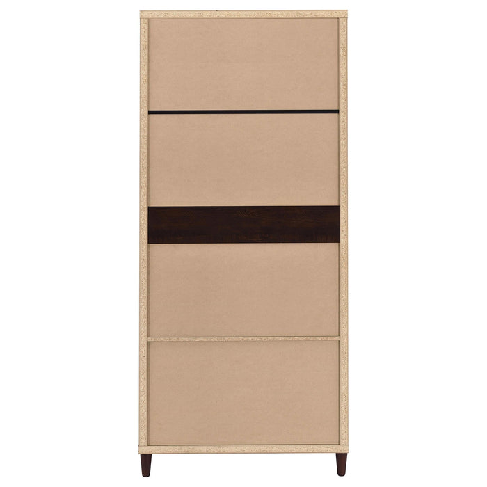 Wadeline 2-door Tall Accent Storage Cabinet Rustic Tobacco - Walo Furniture 