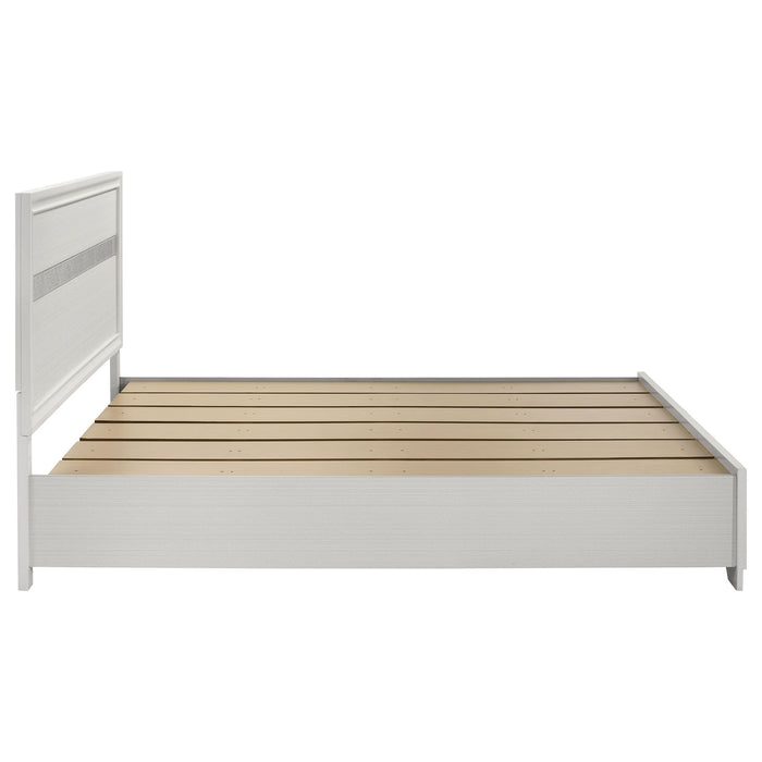 Miranda 51-inch Wood California King Storage Panel Bed White - Walo Furniture 